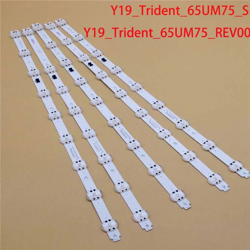 5PCS/Set Brand New TV's LED Lamp Bars Y19_Trident_65UM75_S Backlight Strips Y19_Trident_65UM75_REV00 Planks Matrix Lanes Tapes