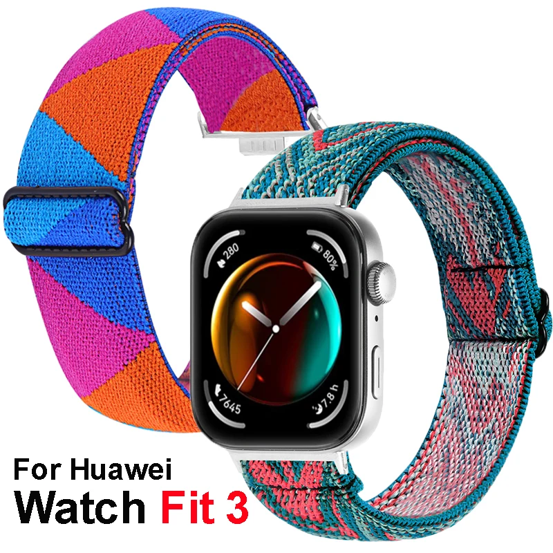 شريط نايلون مطاطي مضفر للرجال والنساء ، حزام سوار ، حلقة ، رياضة ، سوار ساعة لساعة هيواواواى فيت 3 ، كوريا