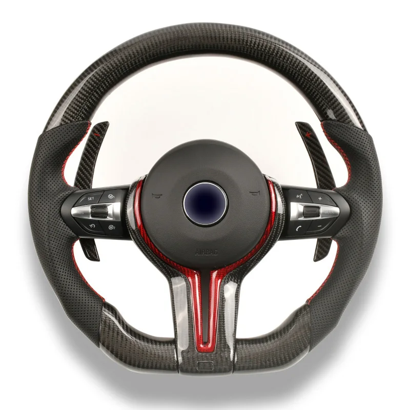 customized Real carbon fiber LED steering wheel For  M Series F Series M3 M4 M5 F10 F15 F16 F25 F26 F20 F22 F31 F01 F80 F82