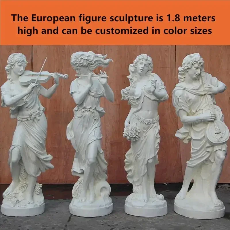 European music figure sculpture floor-standing ornaments club shopping mall garden glass fiber reinforced plastic artwork