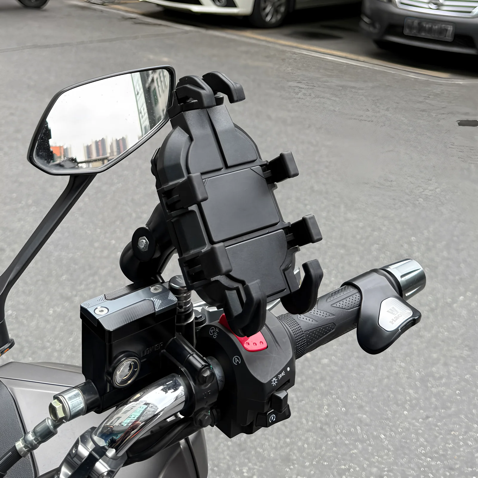 ل CFMOTO 650 800 450MT 250 400 450 650 800 جديد دراجة نارية الملحقات المقود حامل هاتف المحمول لتحديد المواقع دعامة حامل #4