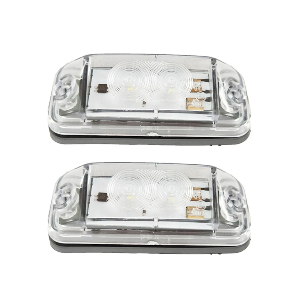 2Pcs White LED Cab Roof Marker Lights For Mercedes Benz Actros MP3 Truck Accessories Front Signal Lamp OEM 0028200056