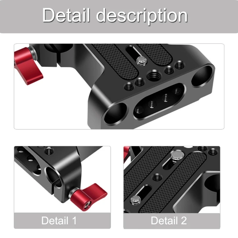 Multipurpose Camera Base Plate with 15mm Rod Clamp Replacement Baseplate 594A