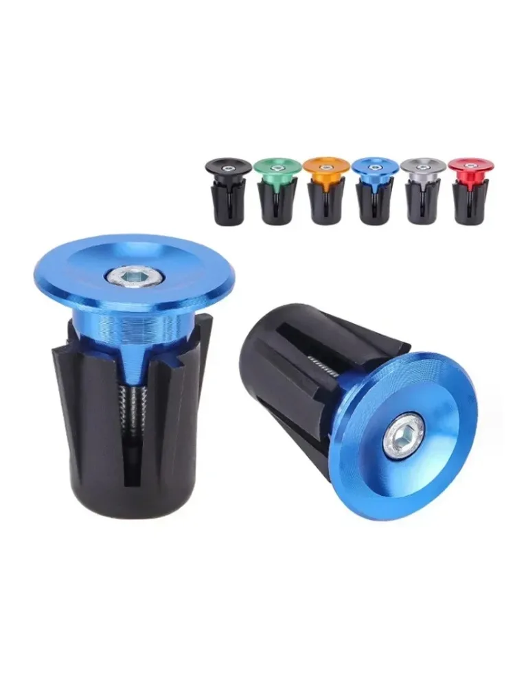 AliExpress NONE 1 Pair Bike Handlebar End Plugs Aluminum Alloy Mountain Road Bicycle Handlebar End Cap Colorful Cycling Handlebar Accessories