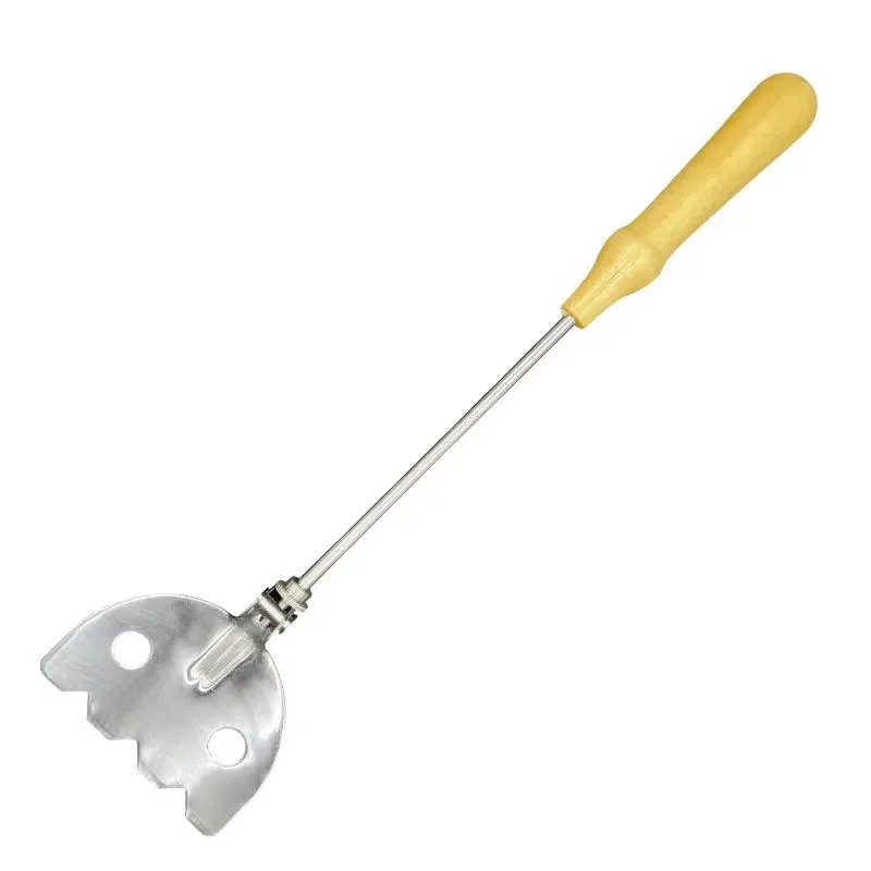 Stainless Steel Shrimp Bait Shovel Wooden Handle Serrated Edge 2 Holes Mixed Adjustable Shrimp Shovel Bait Fishing Gear