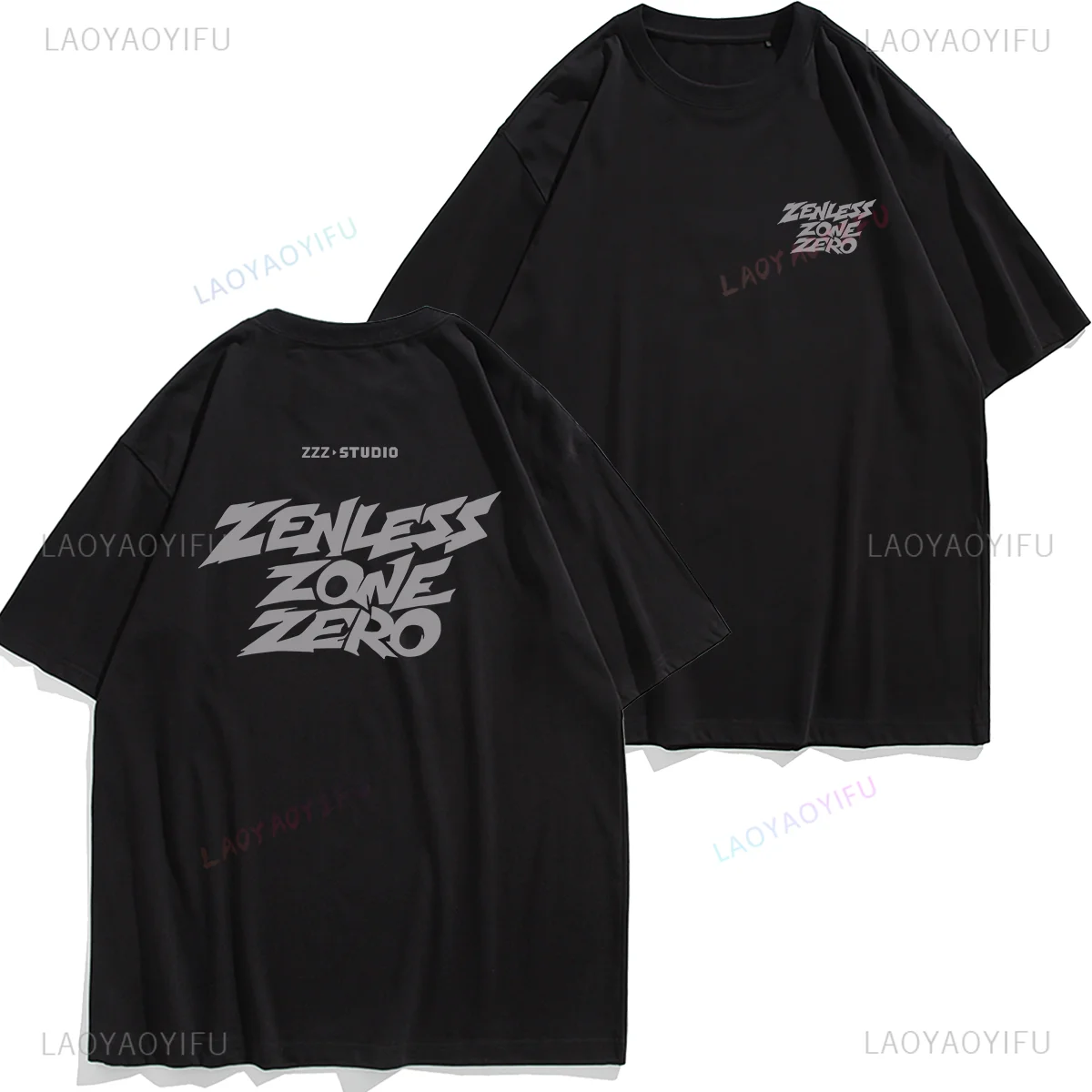 MiHoYo Game Clothes Zenless Zone Zero Theme Letters Print Tops Streetwear Hip Hop Hipsters Men Women T Shirt Ropa Hombre Cotton