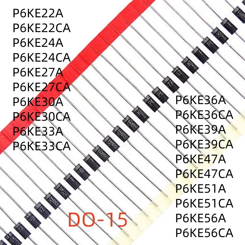 20PCS P6KE22A DO-15 P6KE22CA  24/27/30/33/36/39/47/51/56  TVS transient suppression diode Brand new original accessories
