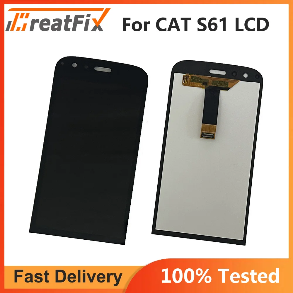 

New 5.2 inch LCD Display Screen For Caterpillar CAT S61 LCD Display Digitizer Assembly Touch Panel Replacement Part LCD CAT S61