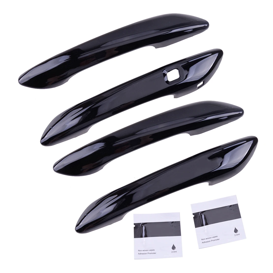 4Pcs Car Exterior Front Rear Left Right Door Handle Cover Trim Set ABS Plastic Fit For Hyundai Elantra 2021 2022 Glossy Black