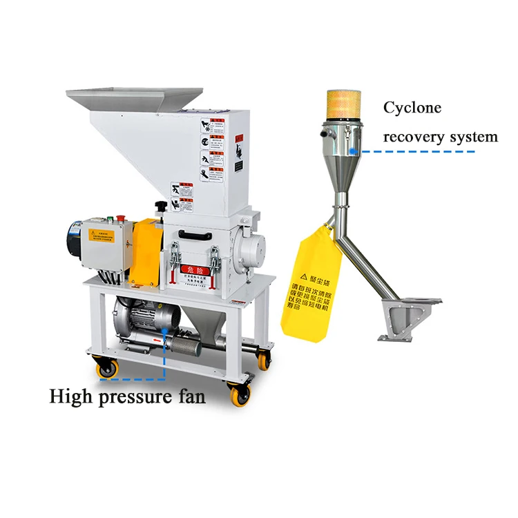 Slow Silent Grinder Plastic Recycling Molding  Side Low Speed Crusher Waste Plastic Nylon Hard Sprues Machine