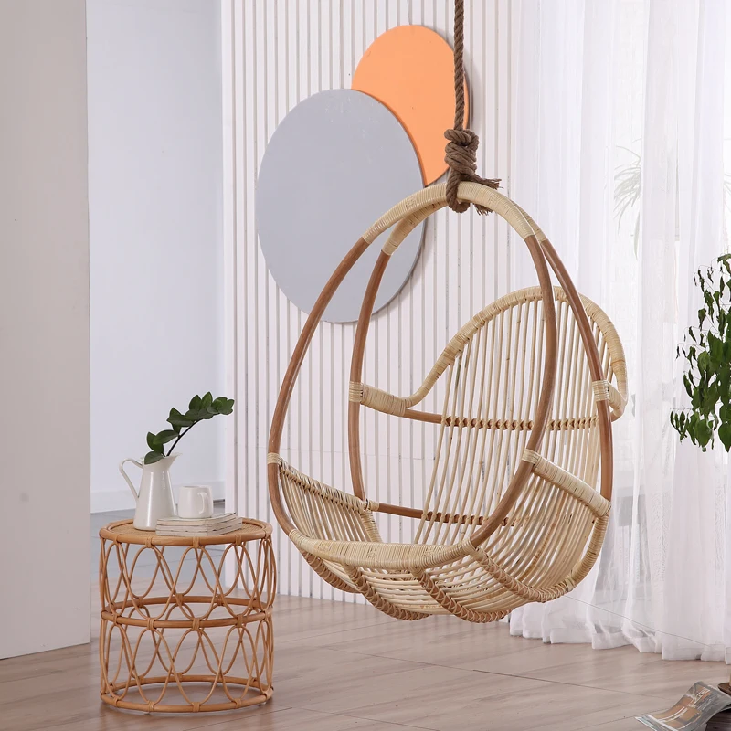 

Natural Rattan Chair, Simple Hanging Basket, Swing Rattan Chair, Balcony Rocking Chair, Indoor Hanging Chair