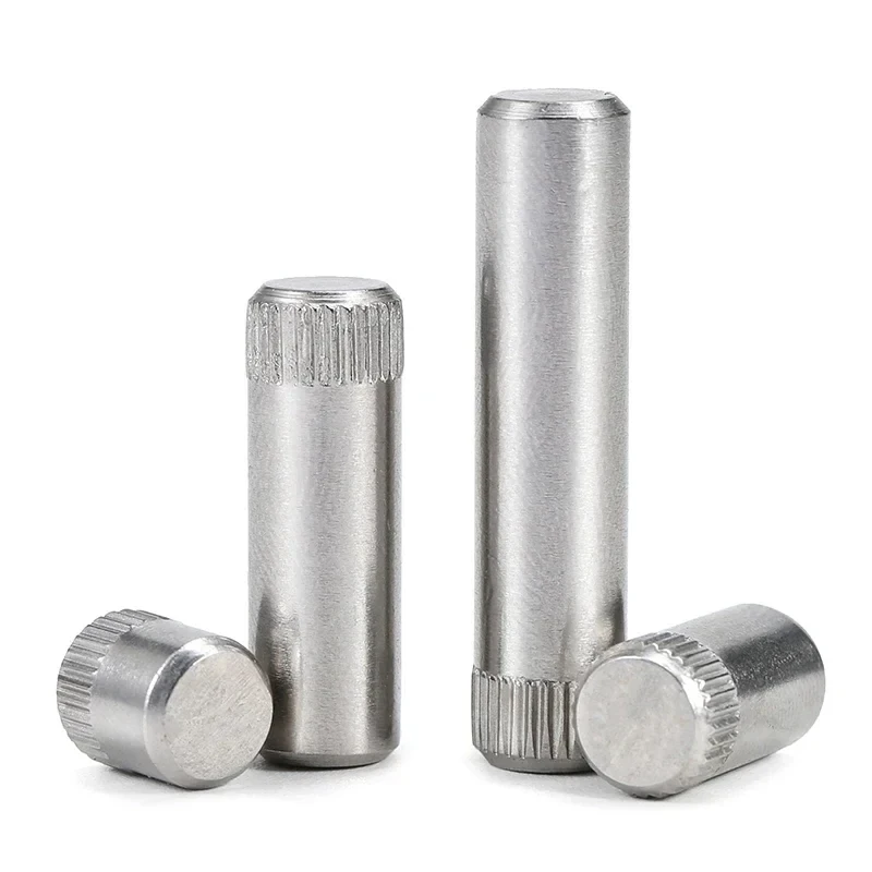 

M1.5-M8 304 Stainless Steel Knurled Pins / Anti-Rolling Press Fit Dowel for Furniture Hinges & Toys