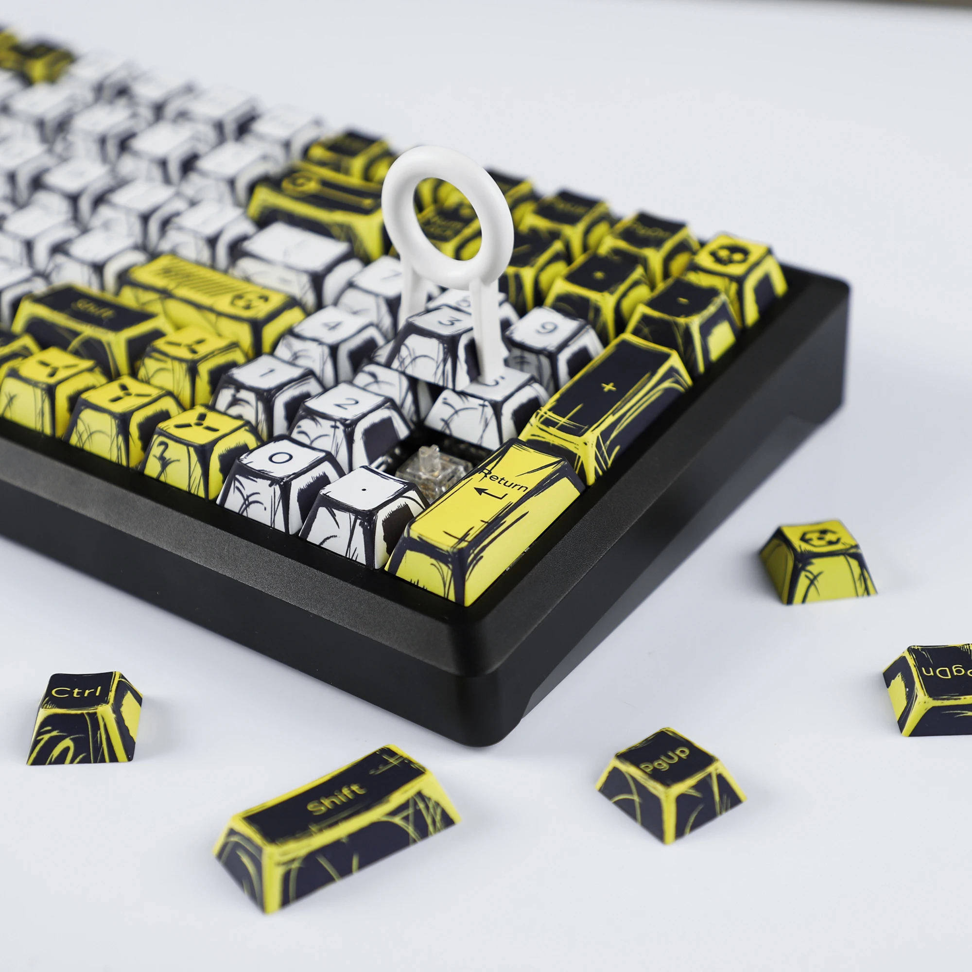 Virtual War Comic Style Keycaps 138 Keys Mange PBT Dye Sub Cherry Profile  for MX Mechanical Keyboard