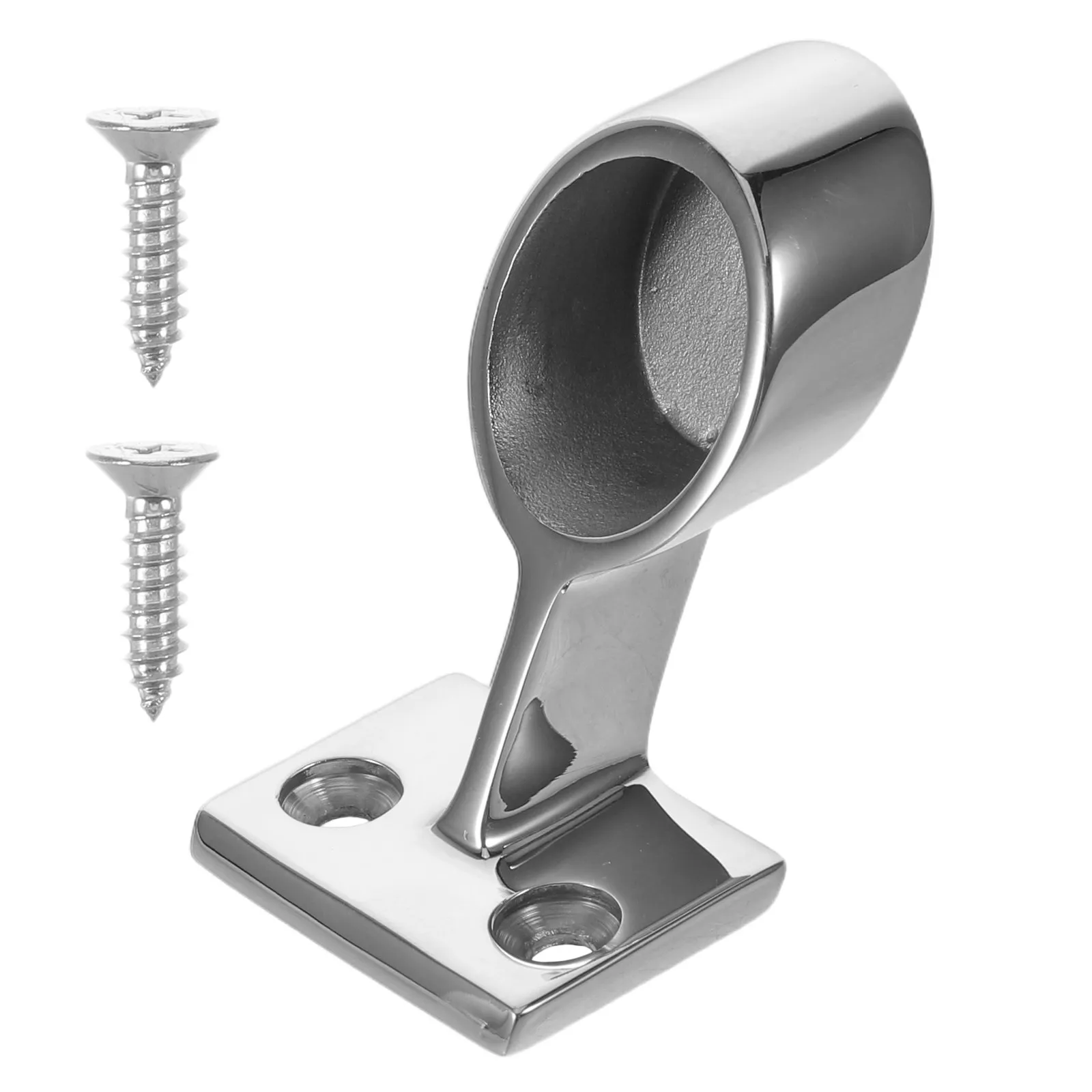 Stainless Steel Boat Handrail Fitting Marine Stanchion Front Base Heavy Duty Marine Hand Rail Connector for Exterior Handrail