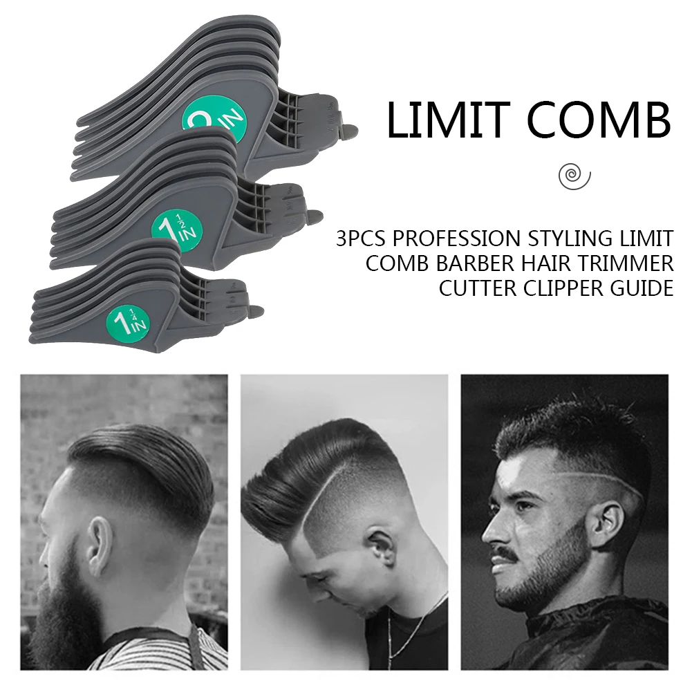 

Набор из 3 универсальных насадок-гребней для парикмахерских машинок для стрижки волос