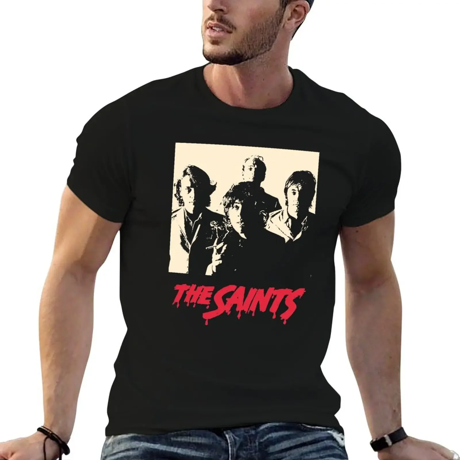 The Saints Punk Band T-Shirt plus size tops oversized t shirt graphic t shirts mens clothes