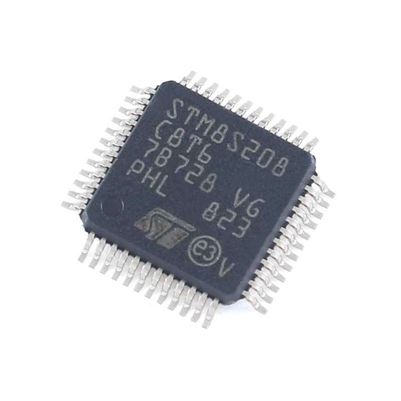 Original genuine STM8S208C8T6 LQFP-48 24MHz/64KB/8-bit