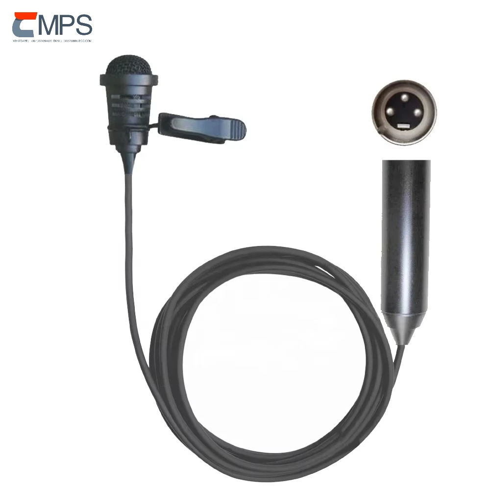 Phantom Power 3Pin Tie Clip ME2-XLR Omni-directional Lapel Microphone