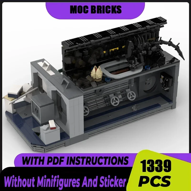 

Строительные блоки Moc, космическая инопланетная карантинная модель, технология, кирпич, сделай сам, сборная игрушка, детские праздничные подарки