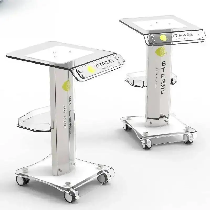 Trolley Beauty Tool Salon Cart Auxiliary Car With Wheels Cosmetic Helper Organizer Hairdresser Rollers Storage Manicure Support