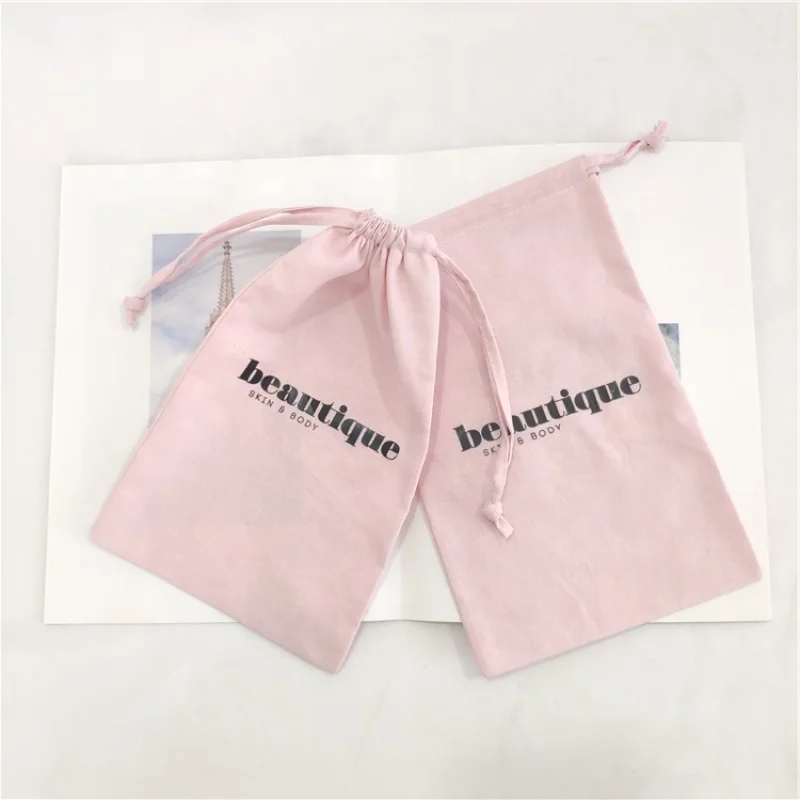 custom.Chuanghua Custom Printed Organic Cotton Recyclable Drawstring Pouch Bag Cosmetic Clothing
