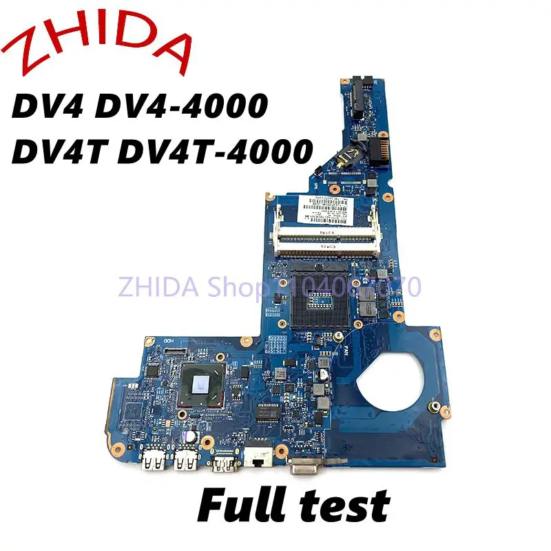 For HP Pavilion DV4 DV4T DV4-4000 DV4T-4000 Laptop Motherboard DDR3 HM65 main board 650485-001 650485-501 full test