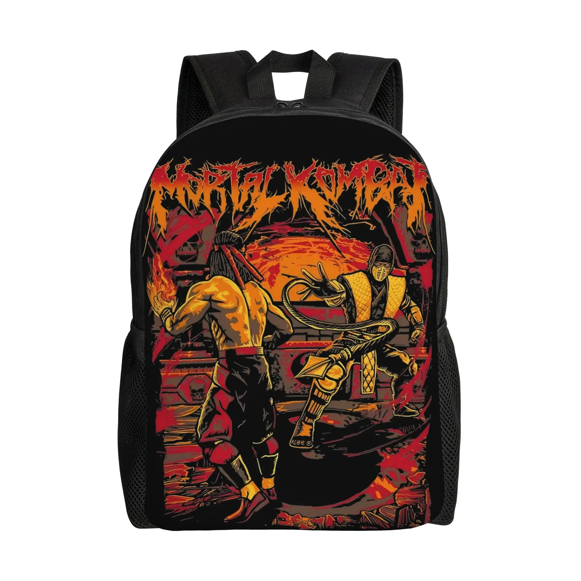 

Vintage Mortal Kombat Backpack for Men Women Casual High School Daypack Laptop Computer Canvas Bags Outdoor