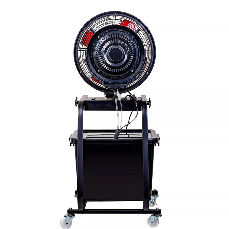 พัดลมอะตอมไมซ์ทรงกระบอกพัดลมสเปรย์อุตสาหกรรมน้ําหมอกน้ําหล่อเย็นความชื้นกลางแจ้งเครื่องทําความเย็นฆ่าเชื้อระบายอากาศ