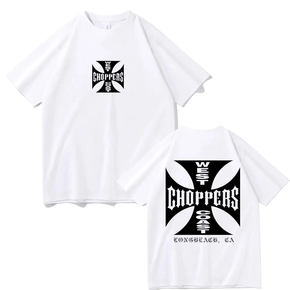 West Coast Choppers Print T-shirt Men\'s Street Hip-hop Clothing Oversized T-shirt Fashion T-shirt Men\'s Cotton Short Sleeves