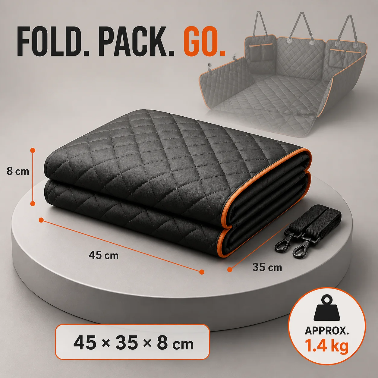 Waterproof Dog Car Seat Cover Heavy Duty 600D Oxford Pet Hammock for Back Seat Trucks SUVs Premium Quality 2026 view 6