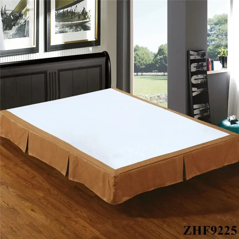 Five-star hotel linen bedding, bedspread waterproof urine barrier pure cotton solid color hotel bed skirt wholesale