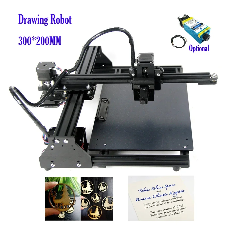 Disassembled Desktop Portable DIY XY Plotter Drawing Robot with Writing Board Support Extended Laser Engraving Cutting Function