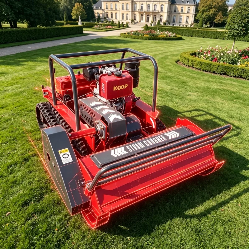 Customized Remote Control Flail Mower finely trim edges of community green belts, easy handheld remote control suitable