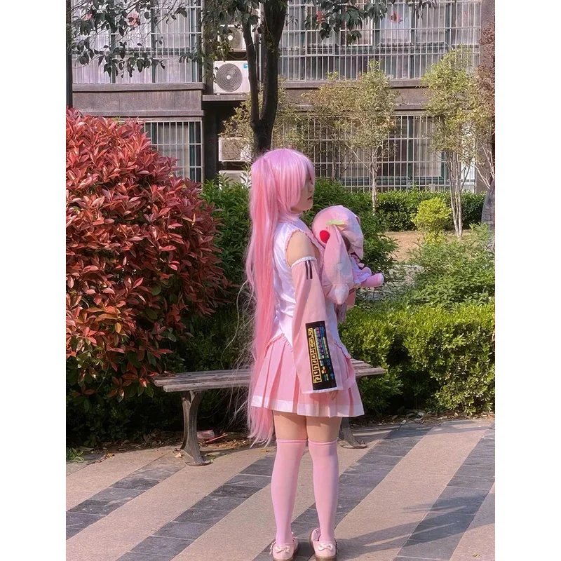 2025 이이 애니메이션 보컬로이드 미쿠 코스프레 섹시 여성 롤플레잉 일본 미디 드레스 초보자용 퓨처 코스튬 할로윈 파티 귀여운 가발