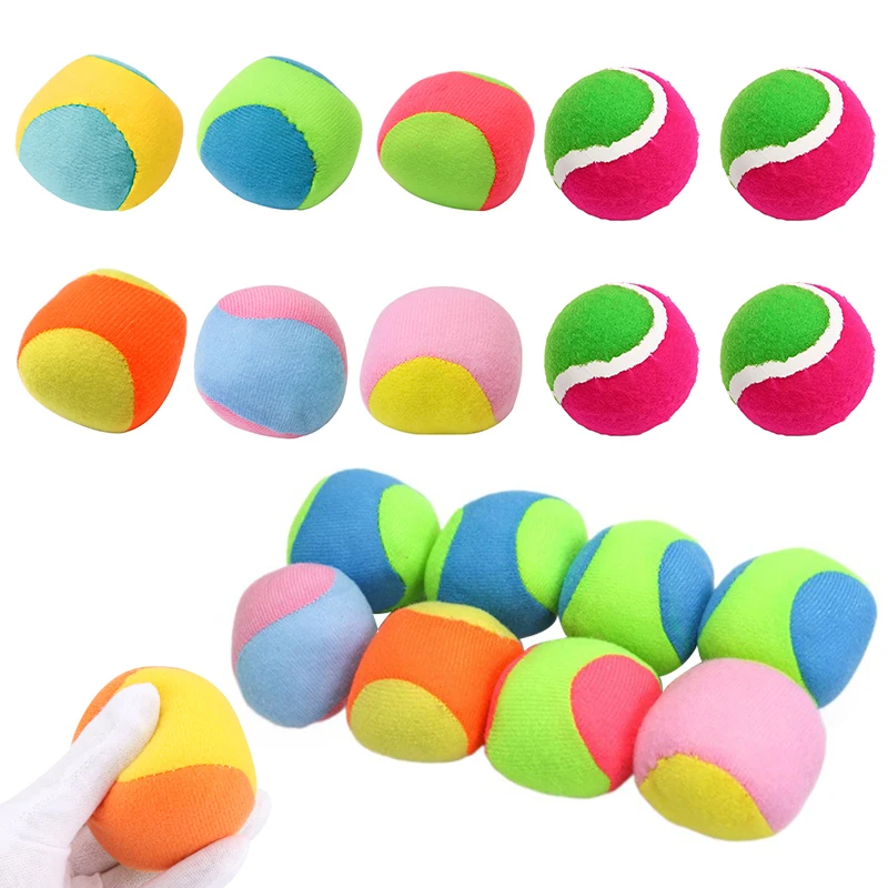 Lot de 3 à 12 balles souples et rigides, couleurs assorties, légères, pour jeux de capture et de poursuite, maison, parc, aire de jeux, fournitures pour animaux de compagnie ZYF