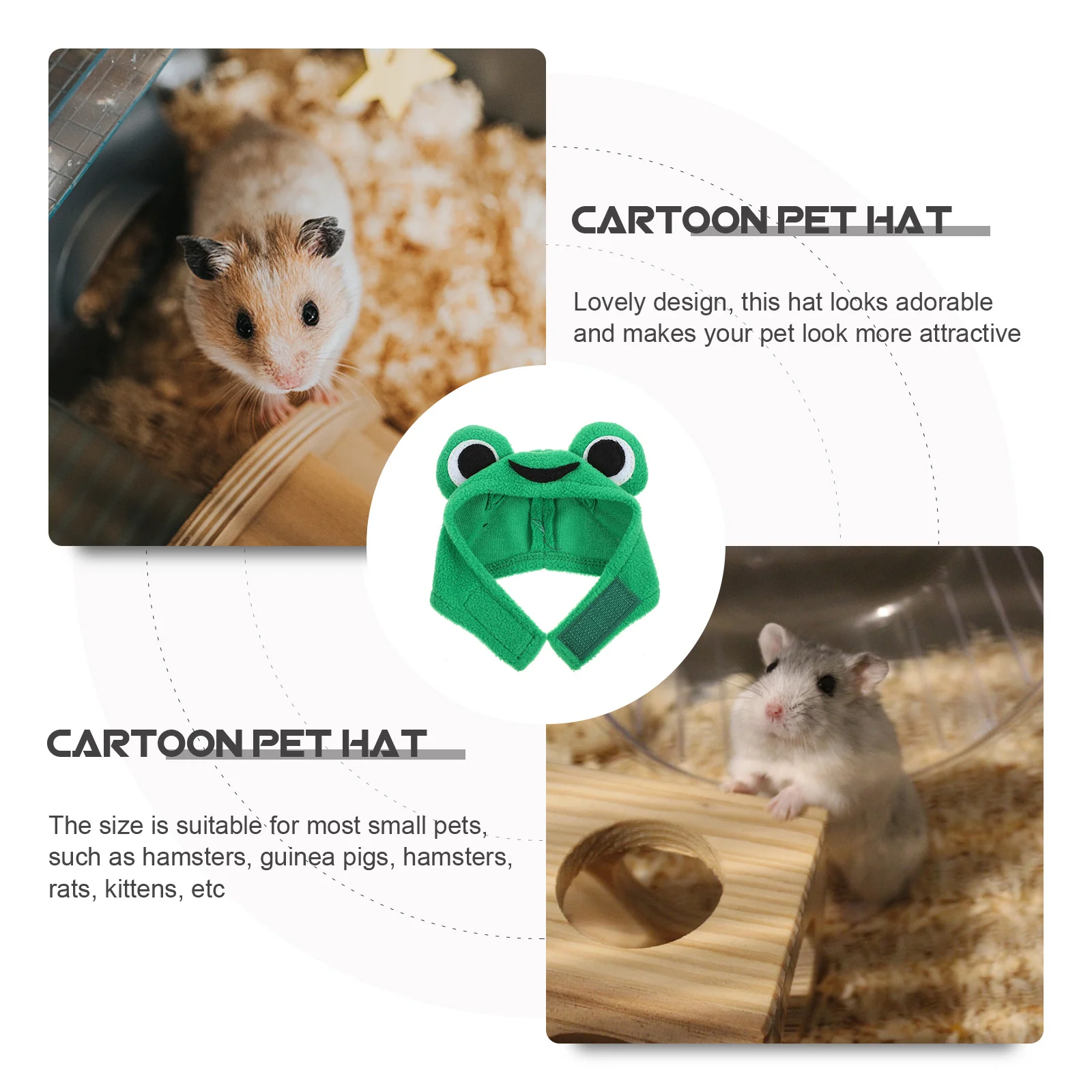 

Pet Headwear Small Pets Hat Cute Hamster Costume Breathable Lightweight Party Decor For Chinchilla Guinea