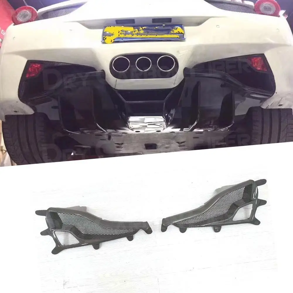 

Fit For Ferrari 458 Modified Rear Bumper Lampshade Carbon Fiber Brakes Lampshade FRP Car Styling