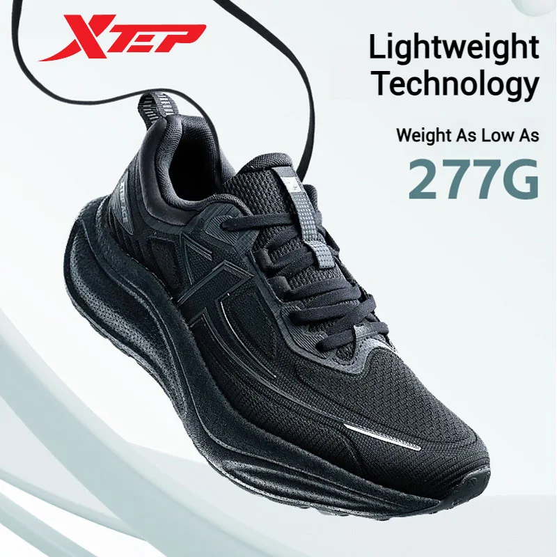 Xtep VOZMAX Running Shoes For Men 2024 Winter Breathable Sports Shoes  Shock Absorption Sneakers 876419110005