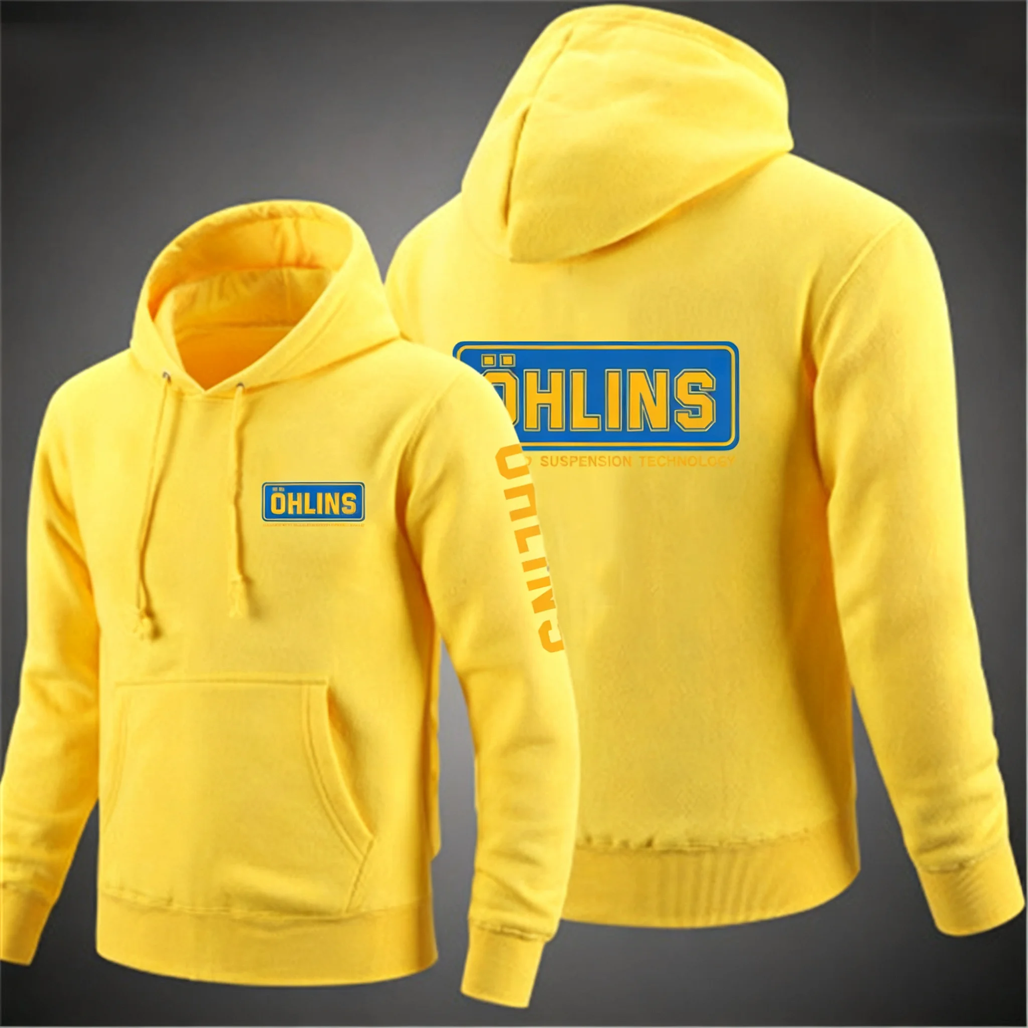 2026 Neuer Ohlins Logo-Print Herrenmode Frühling und Herbst Einfarbiger Reißverschluss-Pullover Bequemer Harajuku-Top-Sweatshirt – Detail 11