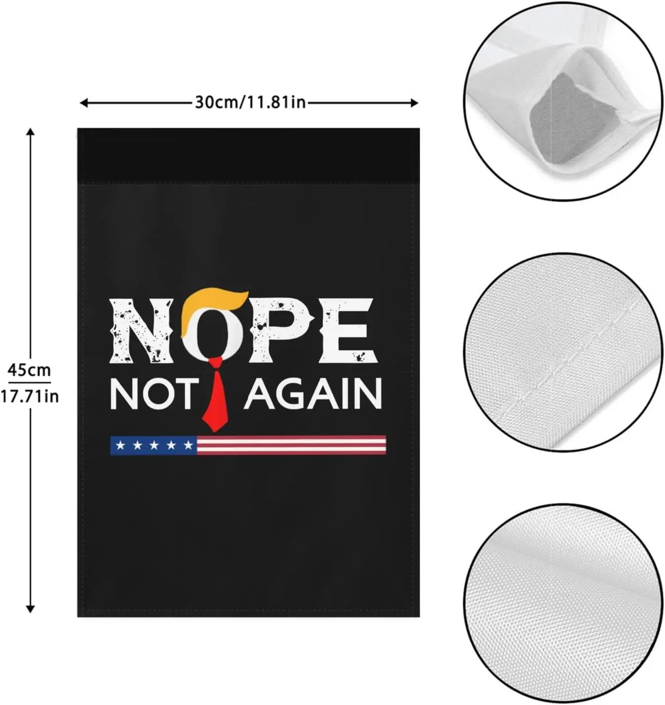 Nope Not Again Garden Flag For Outside 12x18 Double Sided Funny Yard Decor For Party, white KKL AAL HHM WZZ yyi