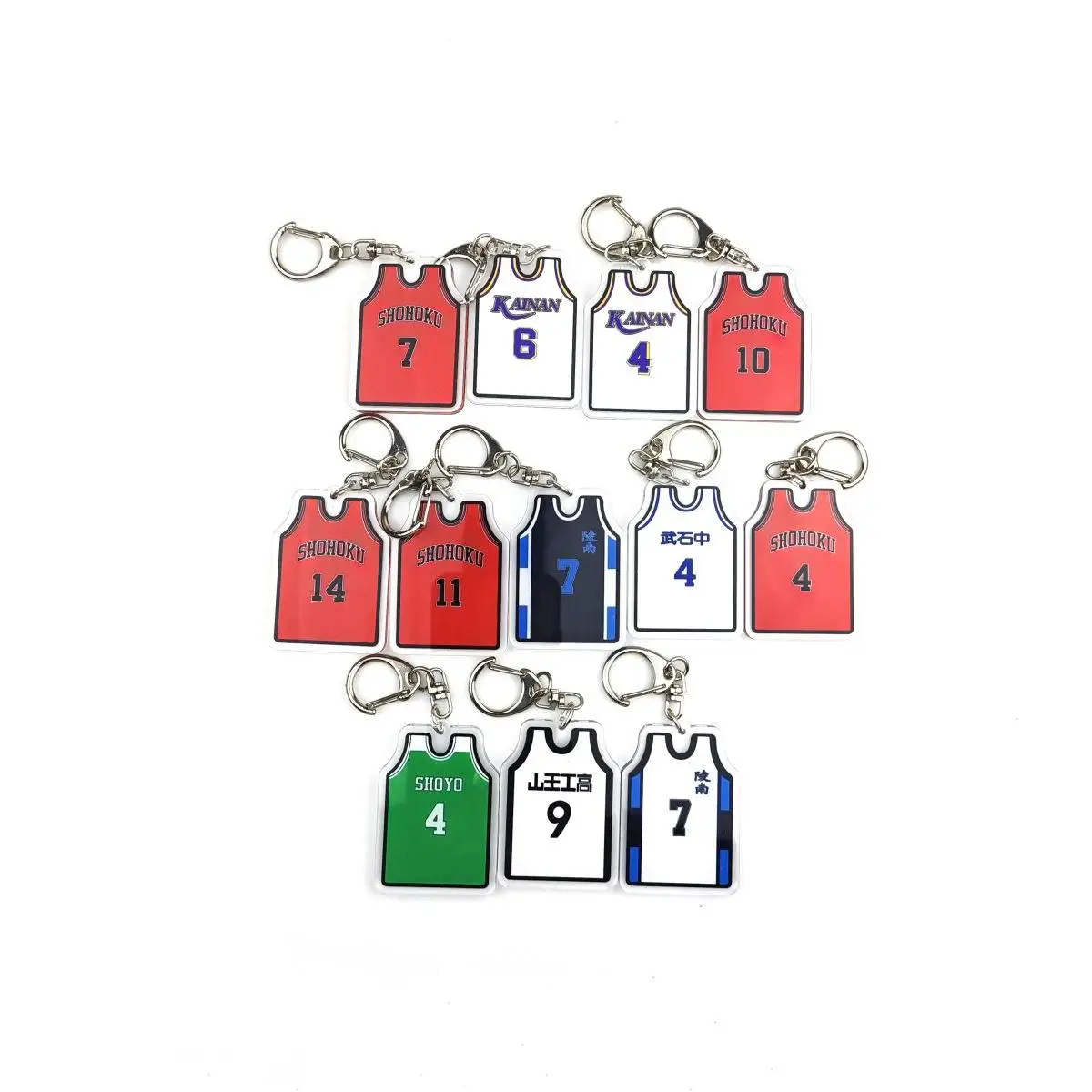 SLAM DUNK Acrylic Anime Pendant Keychains Holder Car Key Chain Key Ring Mobile Phone Bag Hanging Jewelry Gifts Accessories