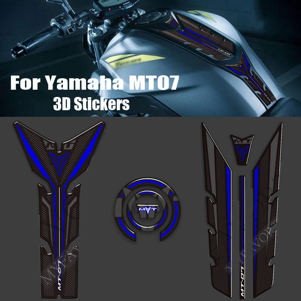 

For Yamaha MT07 MT 07 SP MT-07 Tank Pad Grips Motorcycle Stickers Decals Protector Gas Fuel Oil Kit Knee 2018 2019 2020