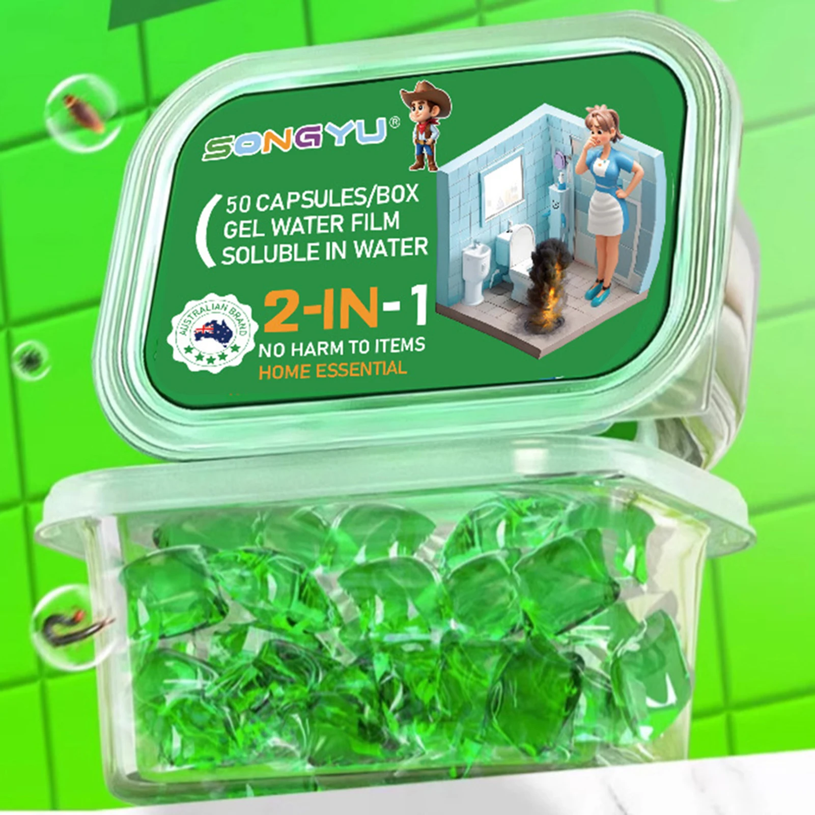 Sink Smell Remover Bathroom Drain Odor-Neutralizer Fast-Acting Eliminates Bad Smells Long-Lasting Fresh-Scented Odor Prevention