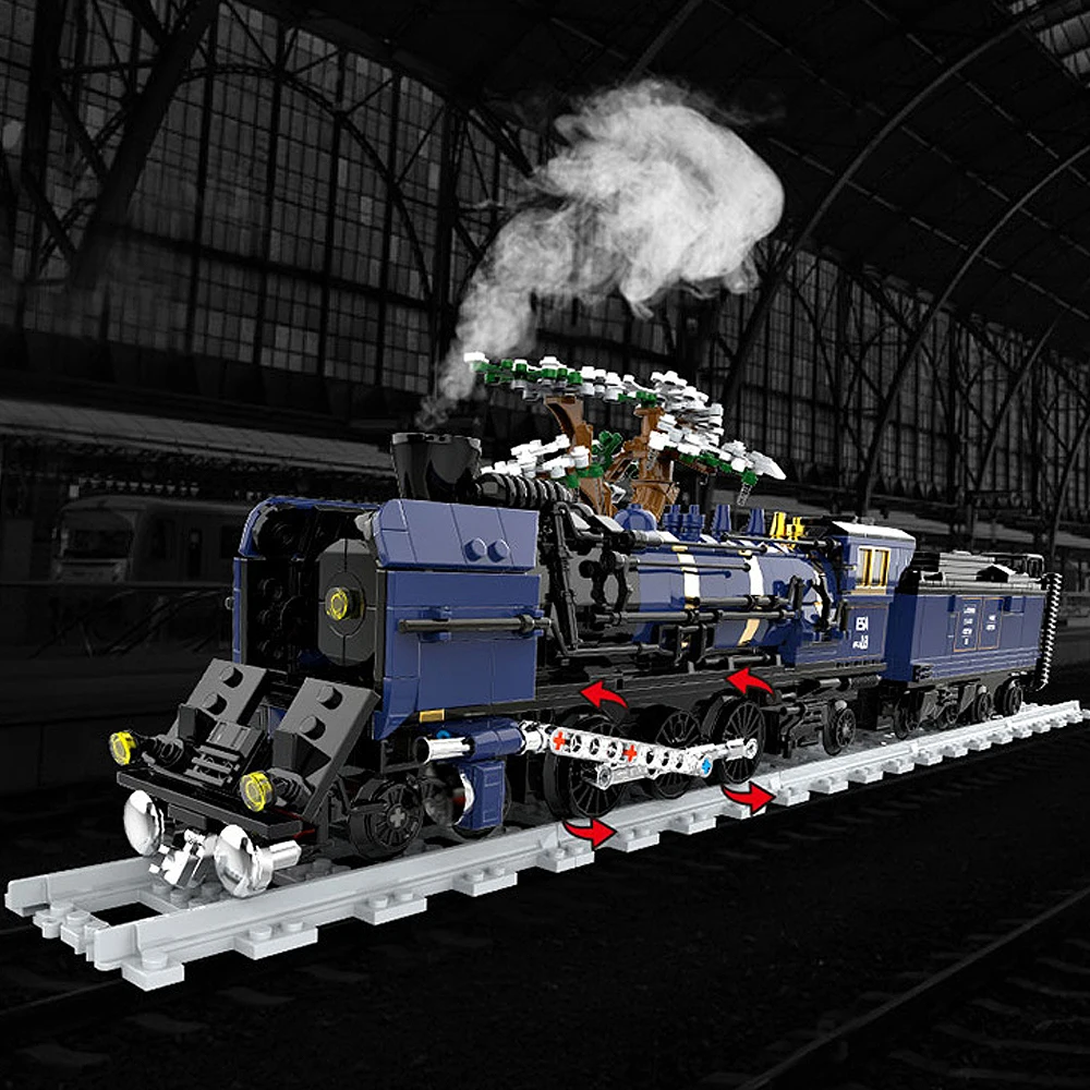 1052 pçs técnico dongfang zhengqi trem moc modularize criar idéias adorável blocos de construção tijolos modelo brinquedo educativo presente