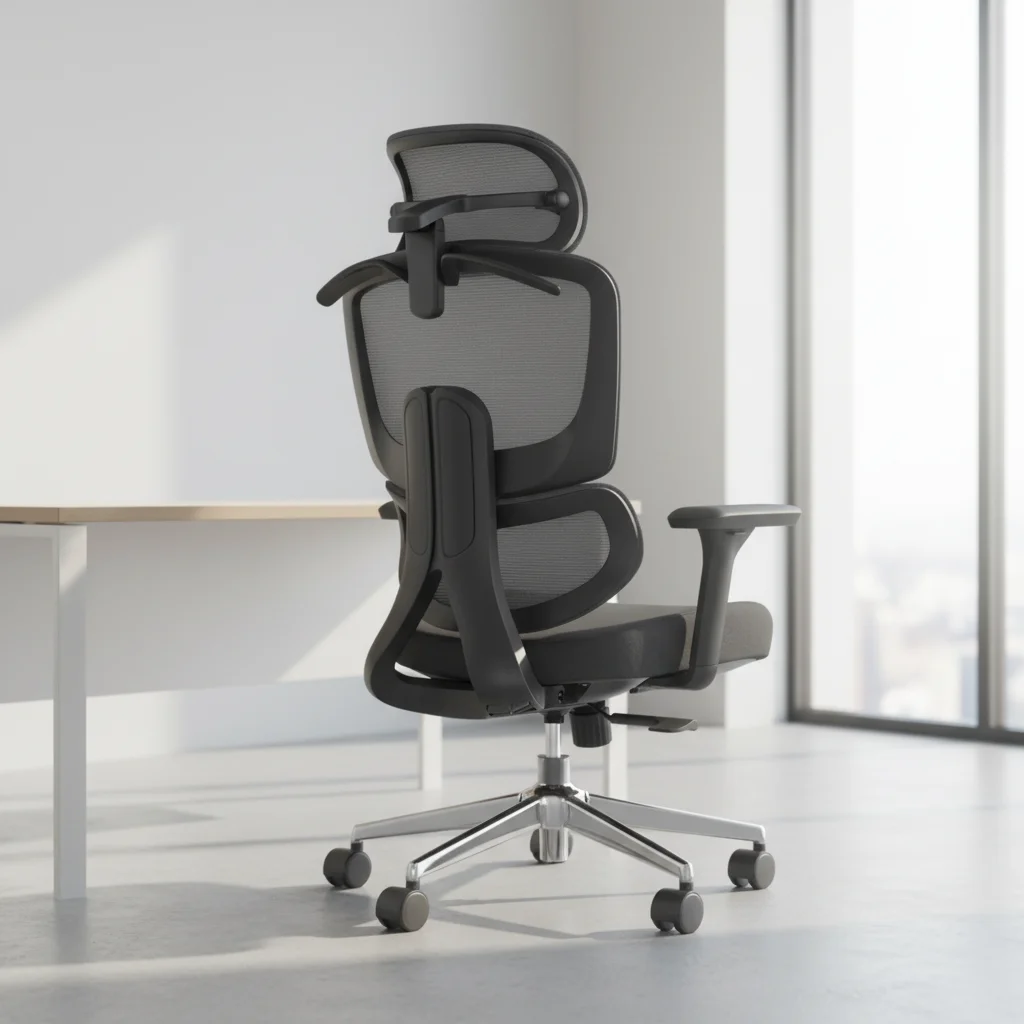 Modern Ergonomic Executive Mesh Office Chair Locking-Tilt Mechanism Adjustable Height Armrests BifMA Certified Foldable Design