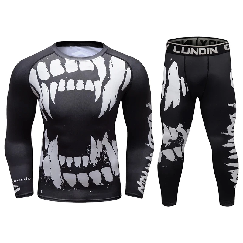 

Cody Lundin Men Thai Boxing Set Compression MMA Long Sleeve Jiu Jitsu Kimono UV Protection Shirts Custom Bjj Joggings Leggings