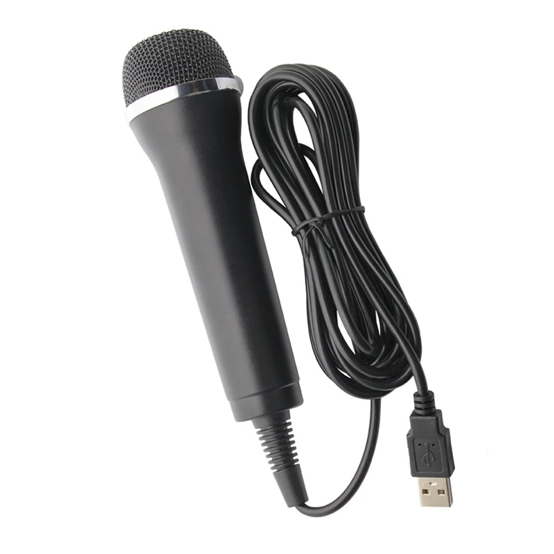 Universal USB Wired Microphone Karaoke Mic For Switch Wii PS4 PS3  ONE/360/ PC/PS2