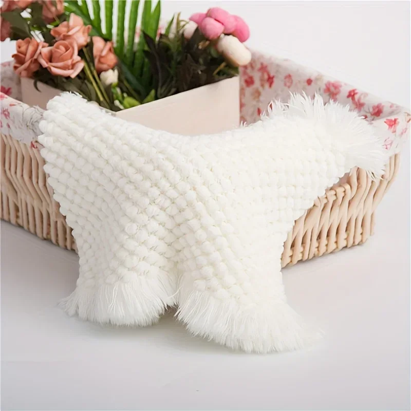 Basket Stuffer Filler Baby Photo Pad Soft Crochet Newborn Photo Background Prop 1 Pc Multicolored Photo Blanket Studio Props
