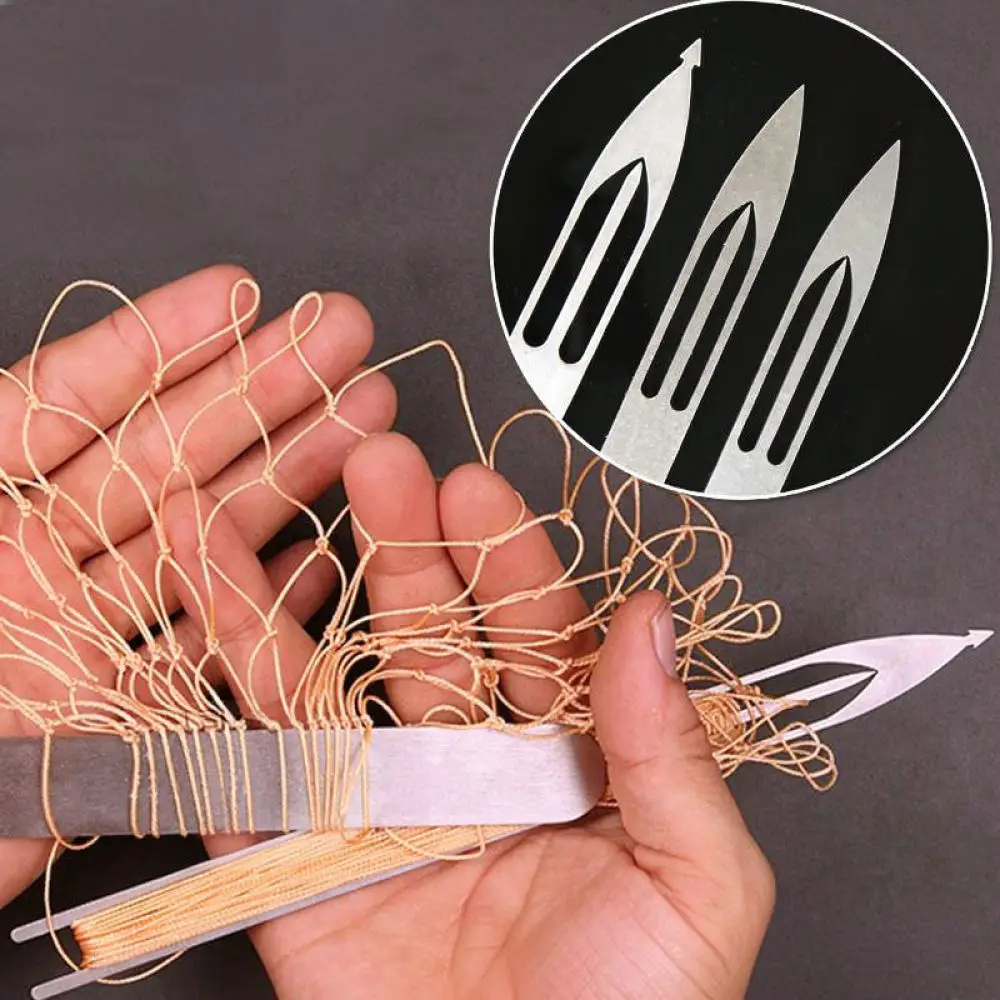 Professional Net Repair Needle Shuttle Tool For Fishing Netting Stainless Steel Durable Weaving Gear Accessories