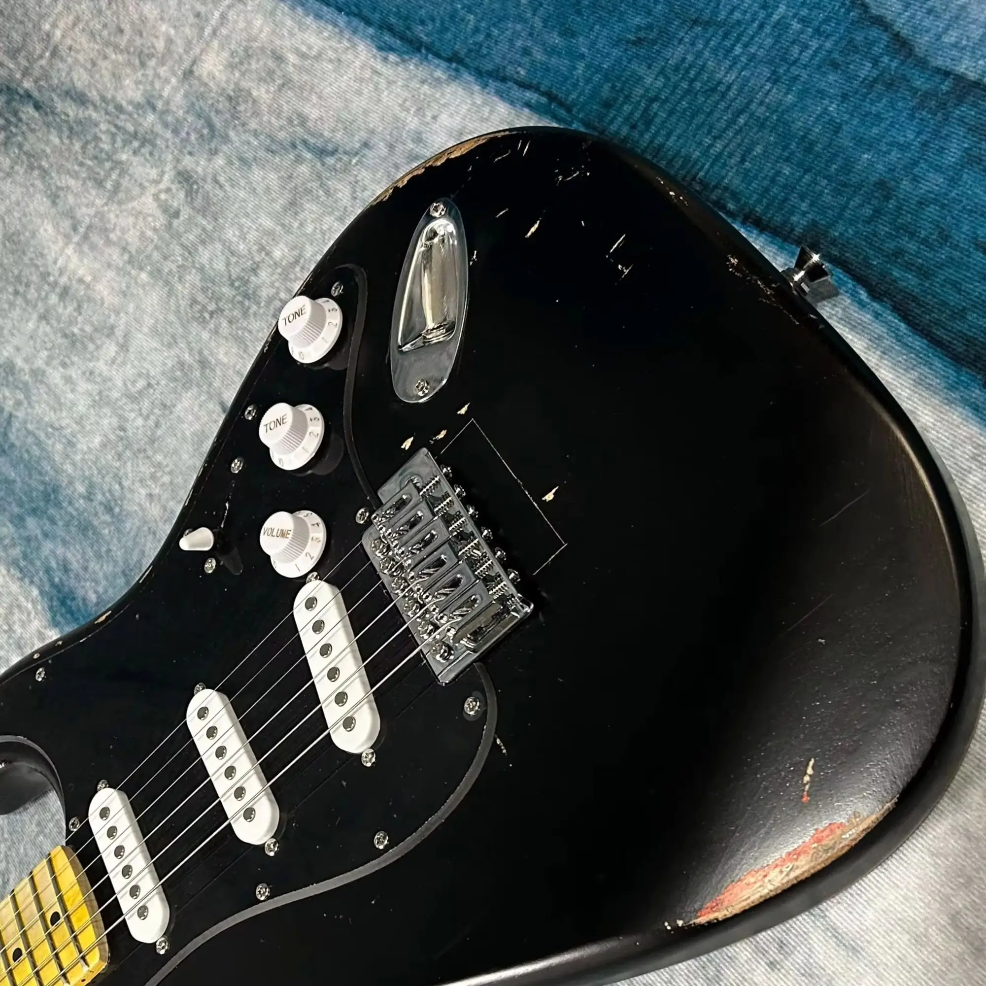 Black Aged GST Electric Guitars Alder Body Maple Fretboard